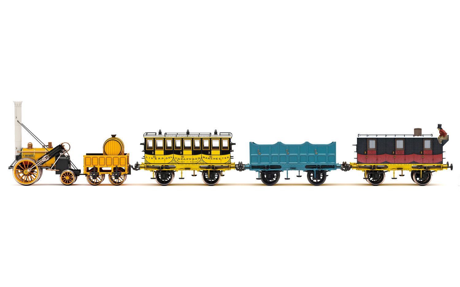 L&MR, Stephenson's Rocket Royal Mail Train Pack - Era 1 L&MR, Stephenson's Rocket Royal Mail Train Pack - Era 1
