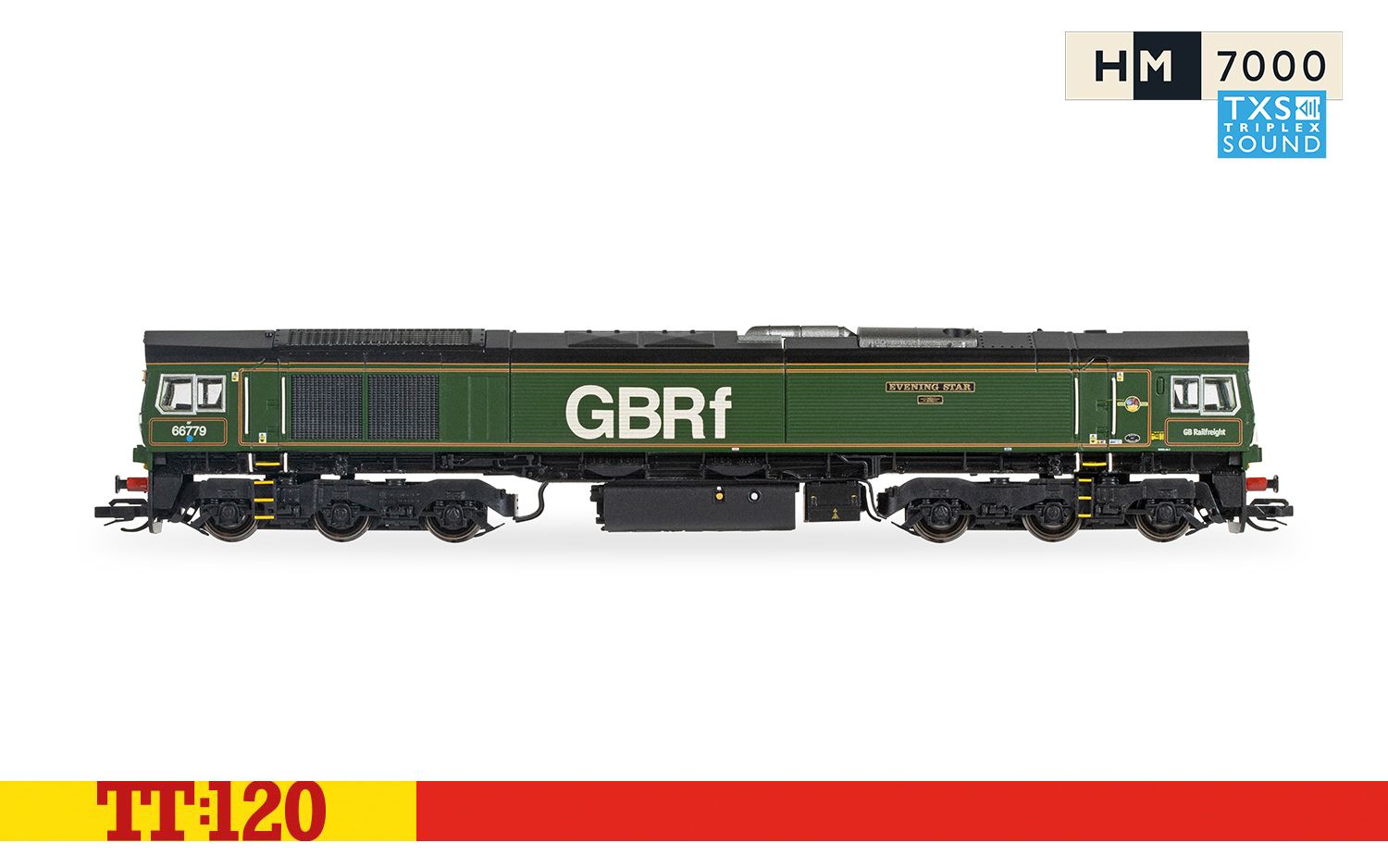 STAR TRAIN &reverse trainセット TT3018TXSM GBRf, Class 66, Co-Co, 66779, 'Evening Star