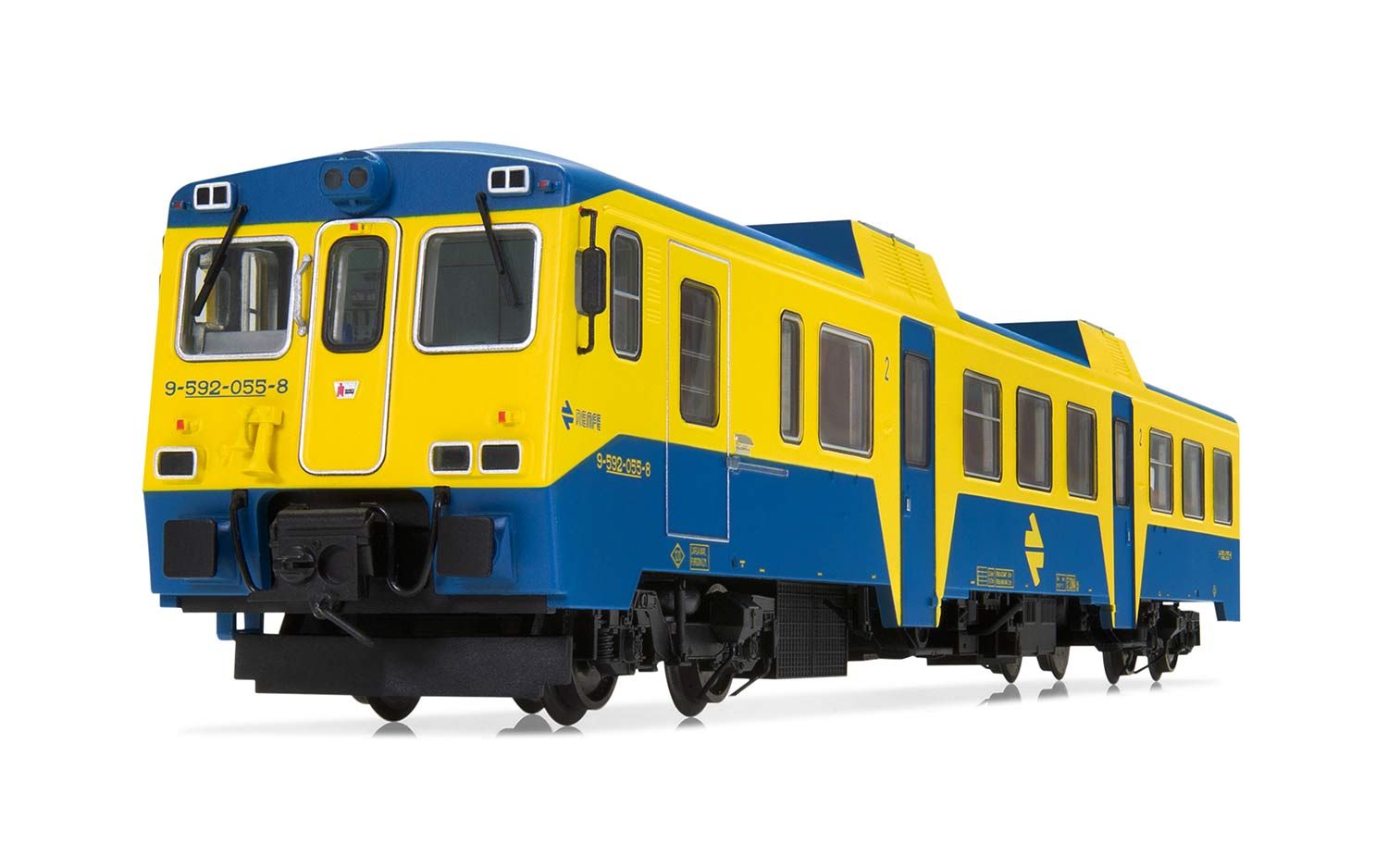 E3421 RENFE, 3-unit DMU class 592 in original blue/yellow livery, period  IV-V