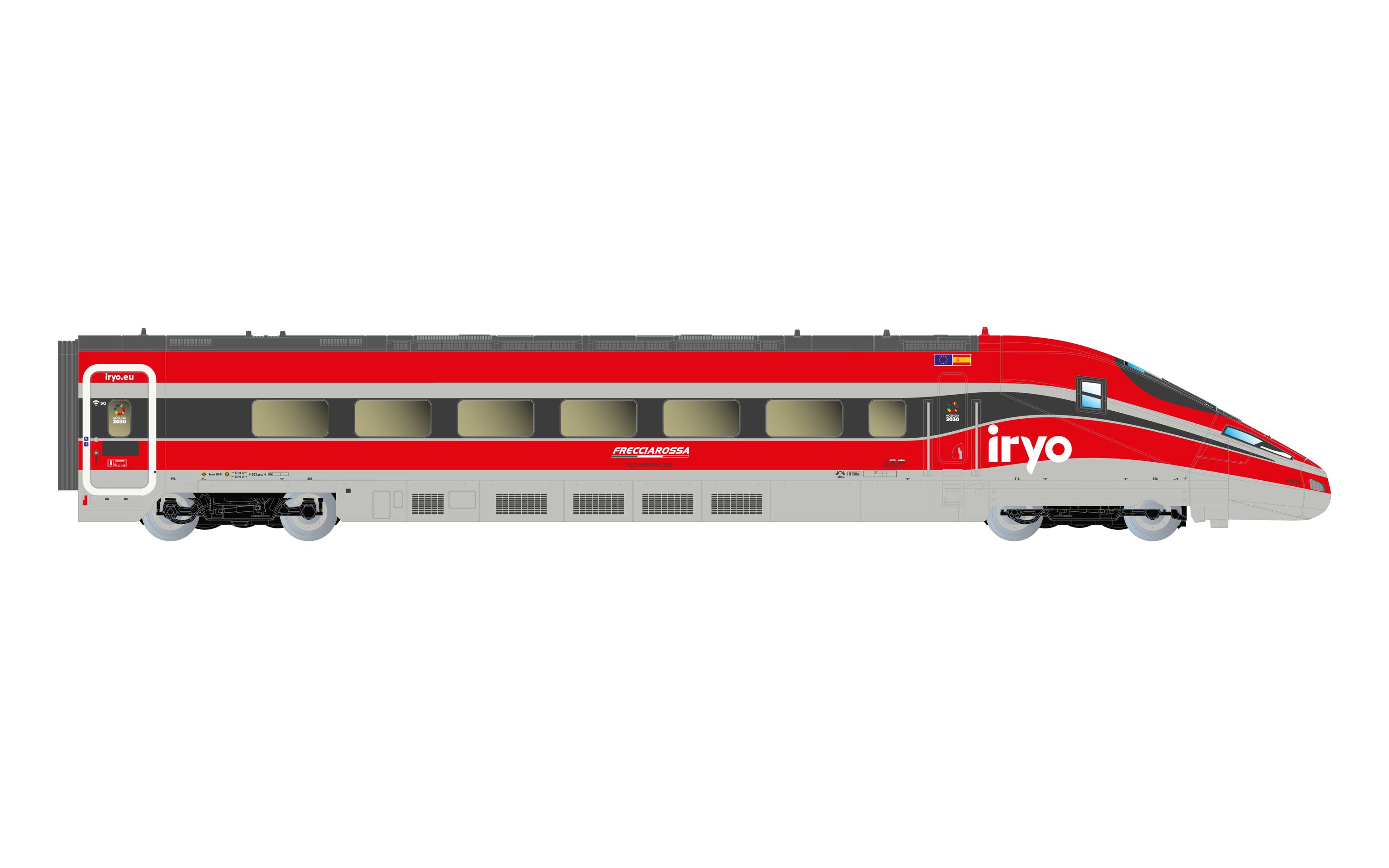 HN2622 Iryo (Spain), Frecciarossa 1000 base set, 4 elements HN2622 Iryo (Spain), Frecciarossa 1000 base set, 4 elements
