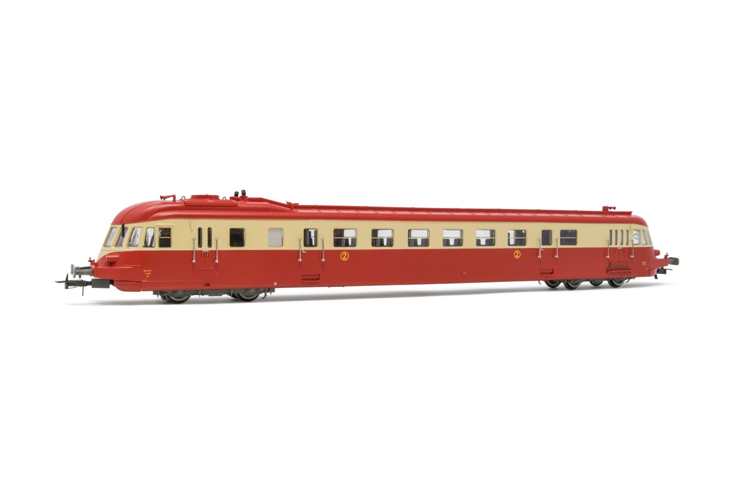 HJ2411S SNCF, diesel railcar ABJ 4, red/beige livery with red roof, period IV, with DCC-sounddecoder HJ2411S SNCF, diesel railcar ABJ 4, red/beige livery with red roof, period IV, with DCC-sounddecoder