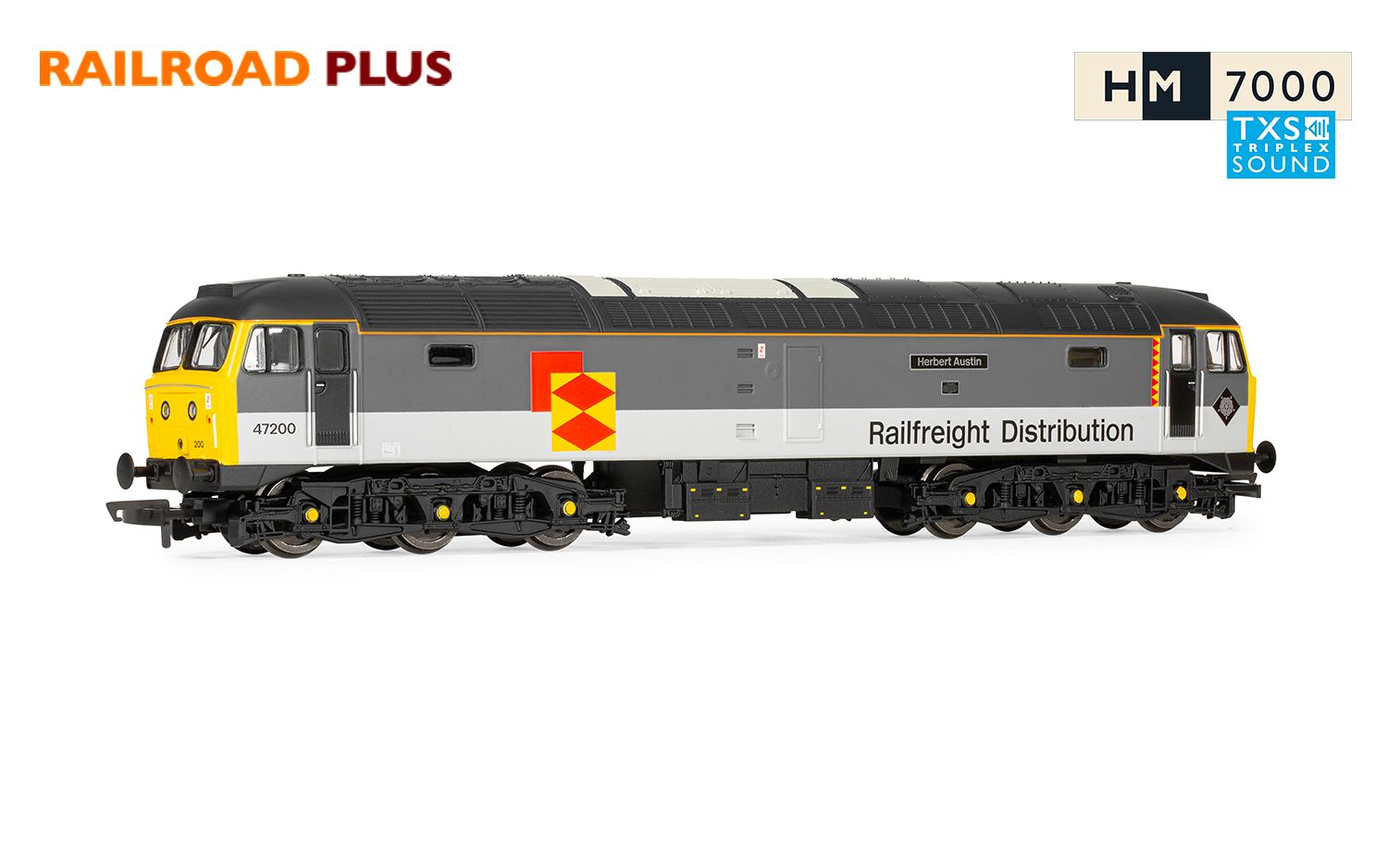 R30321TXS RailRoad Plus BR Railfreight, Class 47, Co-Co, 47188 - Era 8