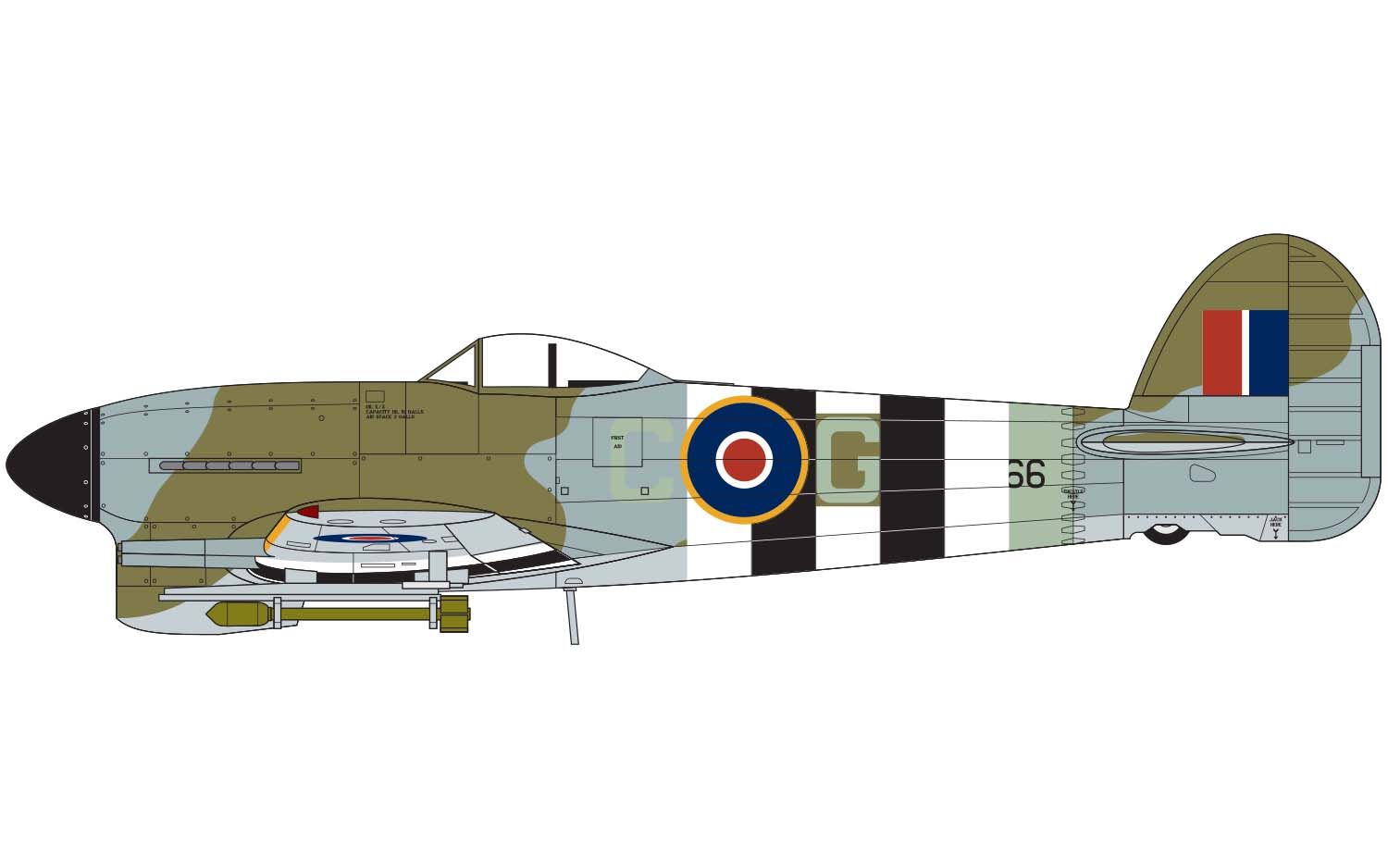 Kit Iniciación Maqueta Avión Hawker Typhoon IB Airfix –