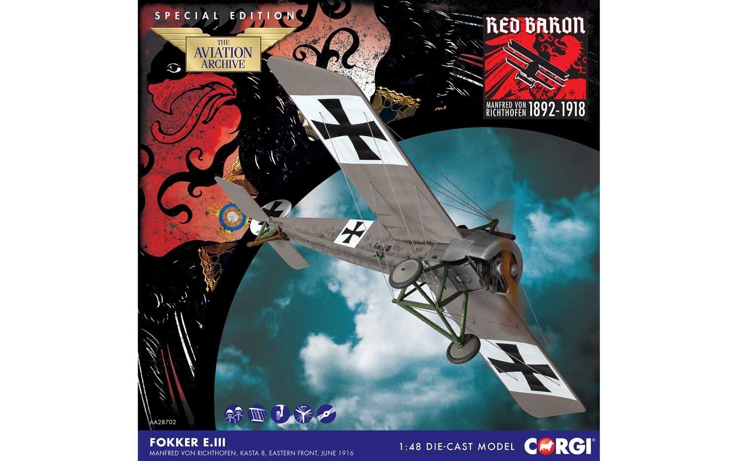 Fokker E.III, Manfred von Richthofen, Kasta 8, June 1916. Fokker E.III, Manfred von Richthofen, Kasta 8, June 1916.