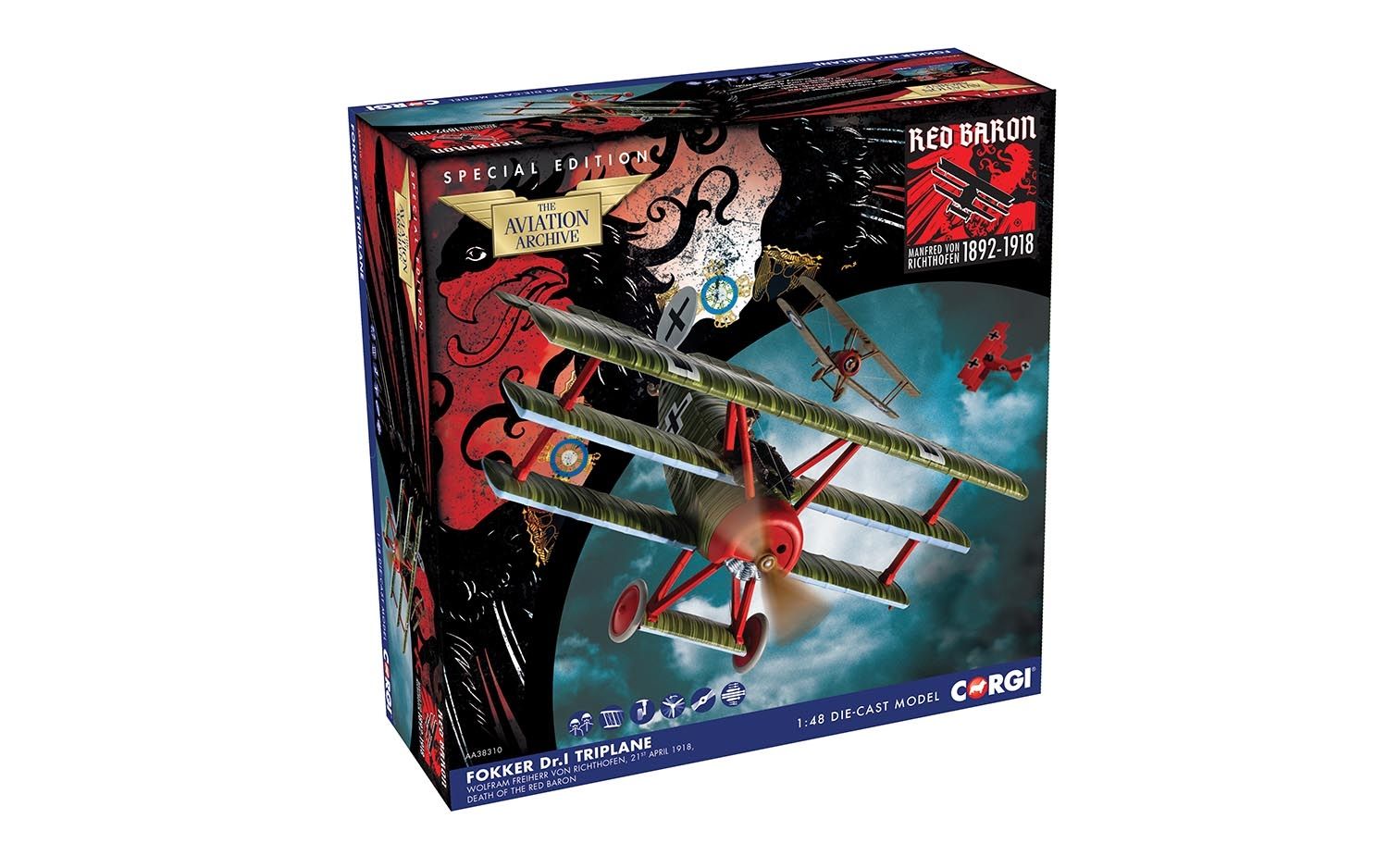 Fokker DR.1 Triplane, Wolfram Freiherr von Richthofen, 21st April 1918, Death of the Red Baron. Fokker DR.1 Triplane, Wolfram Freiherr von Richthofen, 21st April 1918, Death of the Red Baron.