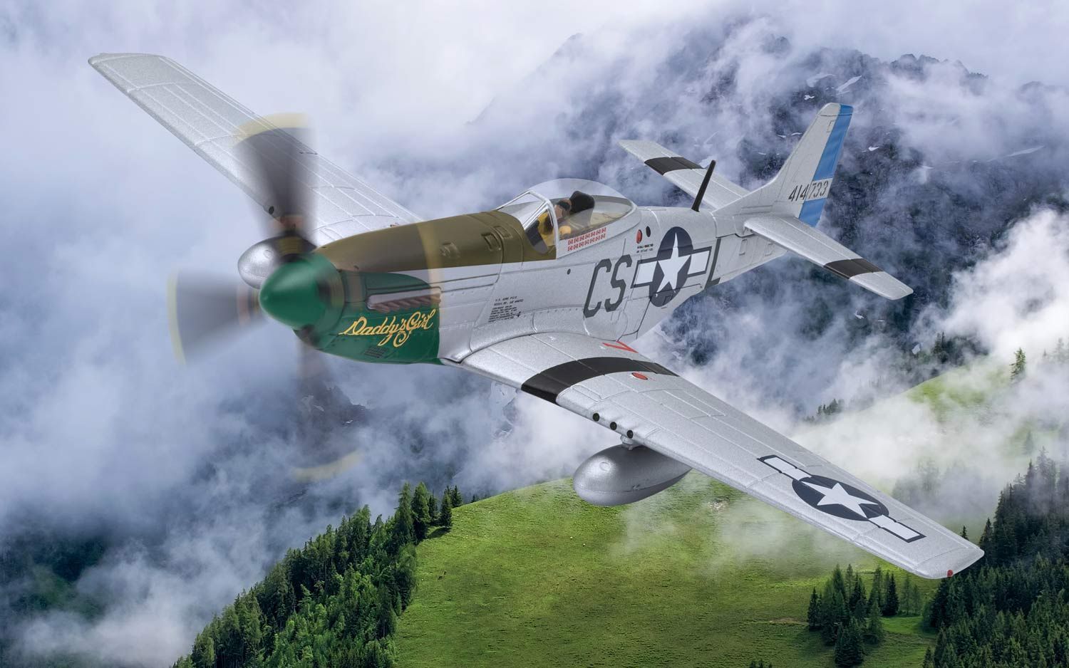 AA27704 North American Mustang P-51D- 44-14733/CS-L 'Daddy's Girl 