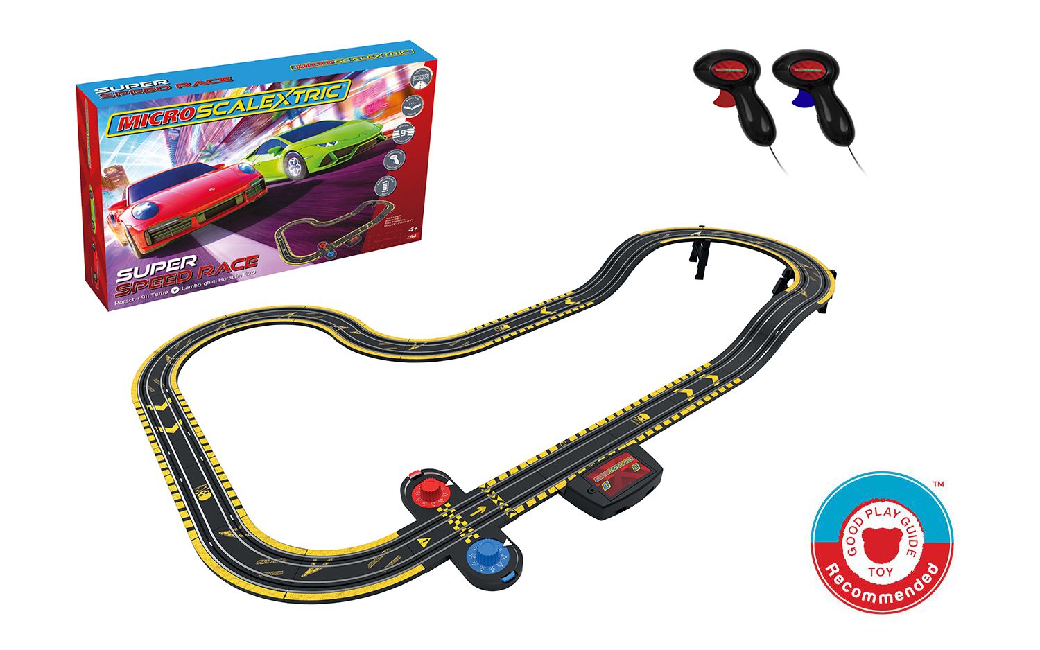 Circuit de voiture : Micro Scalextric : Super Speed Race Set - Lamborghini  vs Porsche - Jeux et jouets Scalextric - Avenue des Jeux