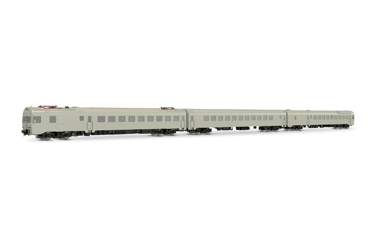 RENFE, 3-unit EMU class 444, unit 444-004 in original red/yellow livery, ep. IV, with sound decoder