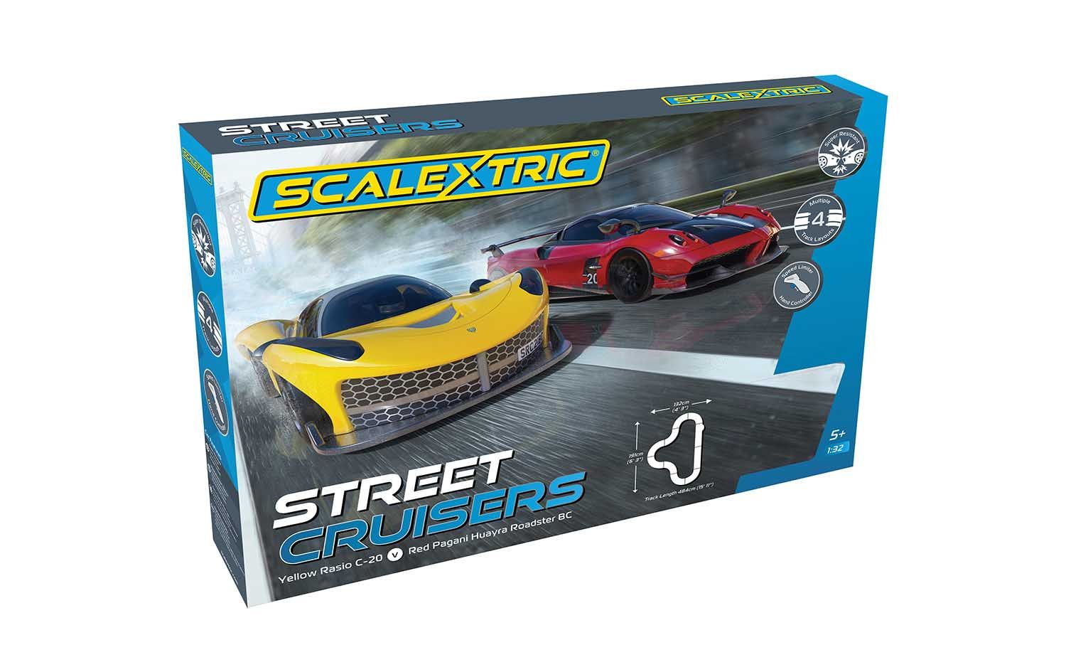 C1422T Scalextric | Street Cruisers Race Set, Slot Car Racing