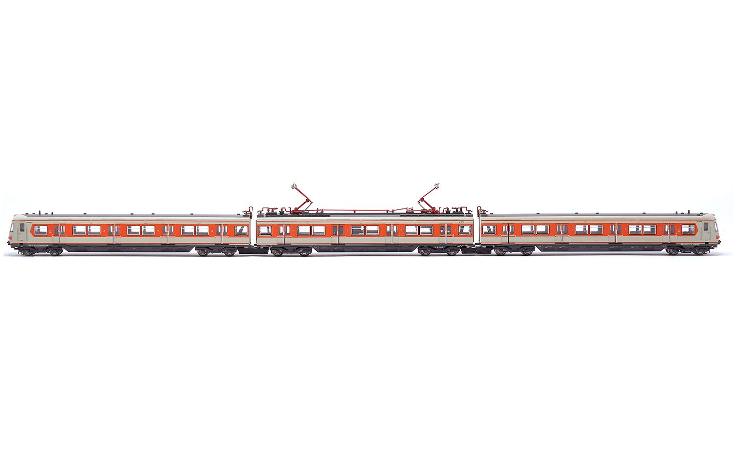 HN2494S DB, 3-unit EMU, class 420, grey/orange livery, two 