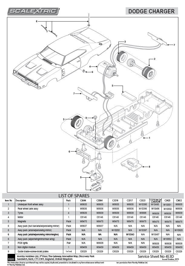 Underpan/ Front axle assembly, Dodge Charger Underpan (C3044)