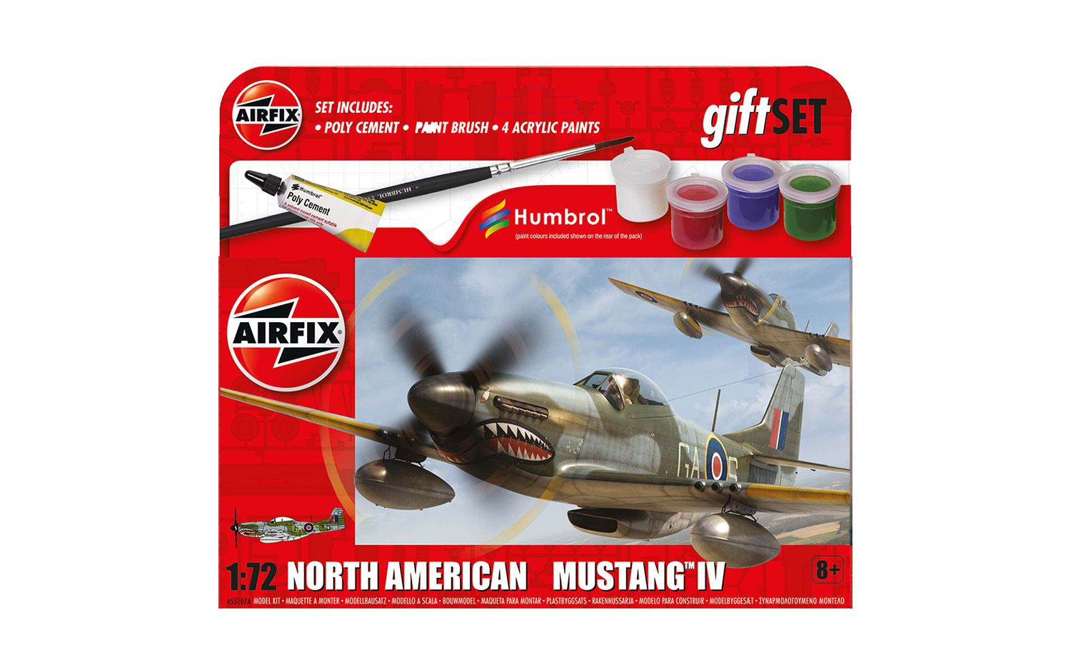 Maquette Mustang IV Kit Complet - 1/72 - AIRFIX A55107A