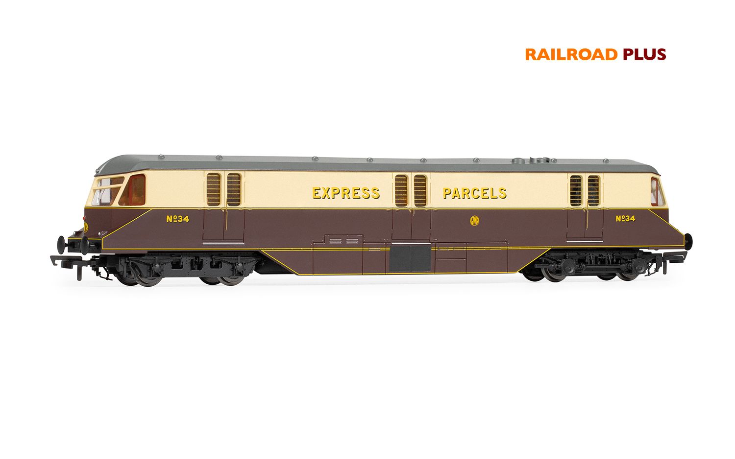 RailRoad Plus GWR, Bo-Bo, No. 34 Parcels Car - Era 3 RailRoad Plus GWR, Bo-Bo, No. 34 Parcels Car - Era 3