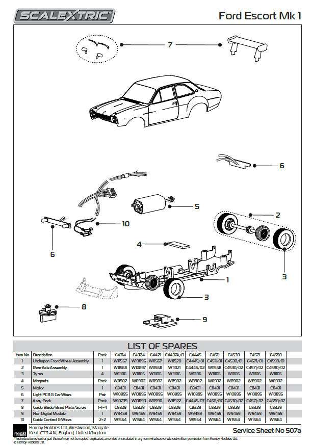 Tyre pack, TYRES PACK 4 L9034 ESCORT MK1
