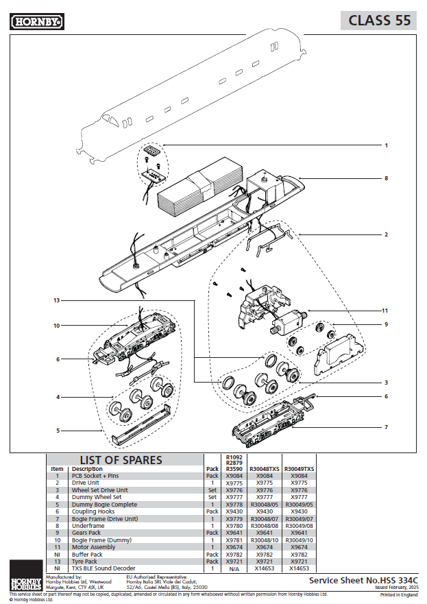 RailRoad Plus BR, Class 55, Deltic, Co-Co, D9018 ‘Ballymoss’- Era 5 (Sound Fitted)