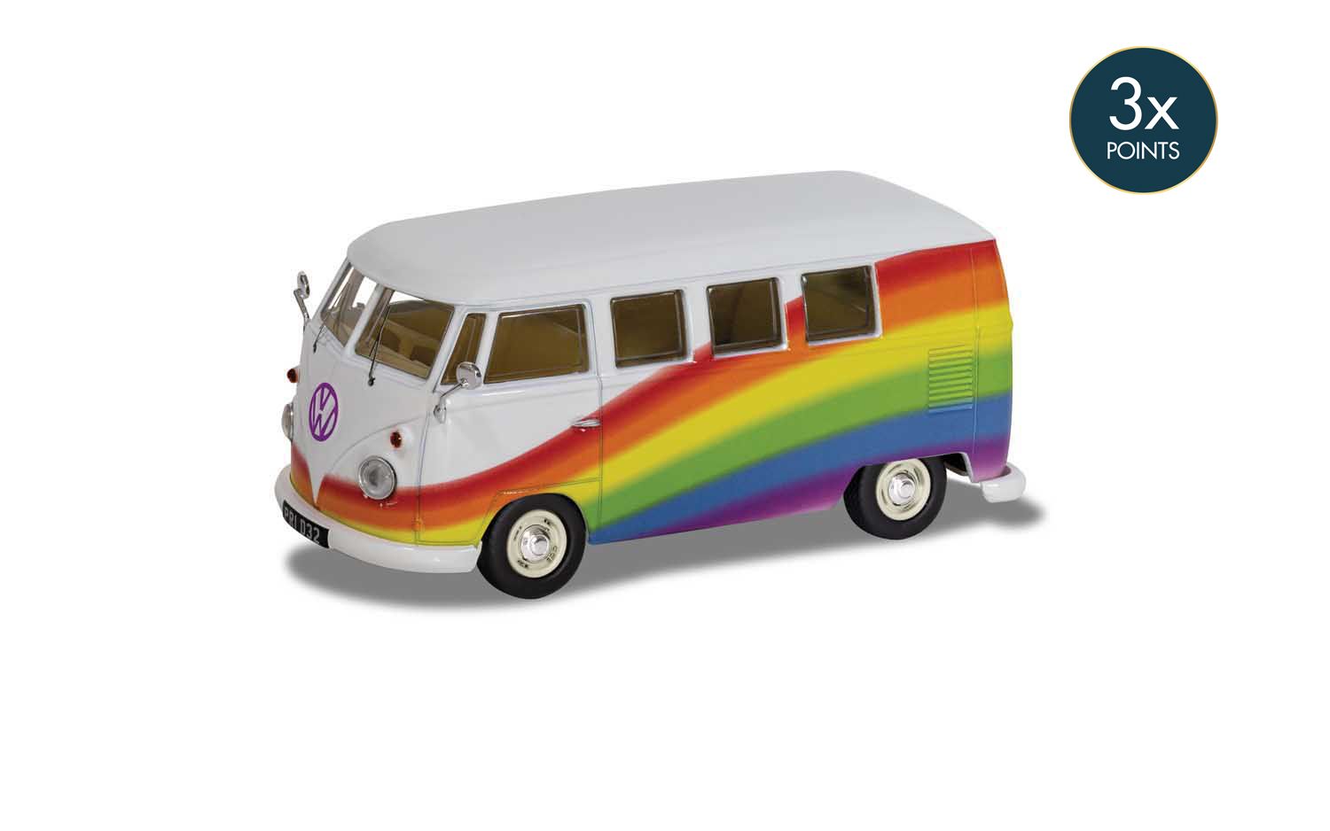 CC02739 VW Campervan Peace Love and Rainbows