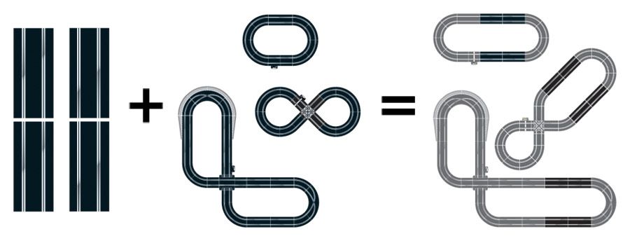 Scalextric Straights (x4) Track Extension Pack