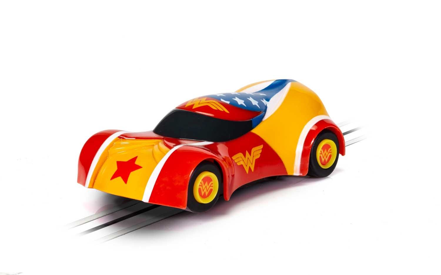  Scalextric Micro My First Justice League The Flash 1:64 Slot  Race Car G2169, Red & Yellow : Toys & Games