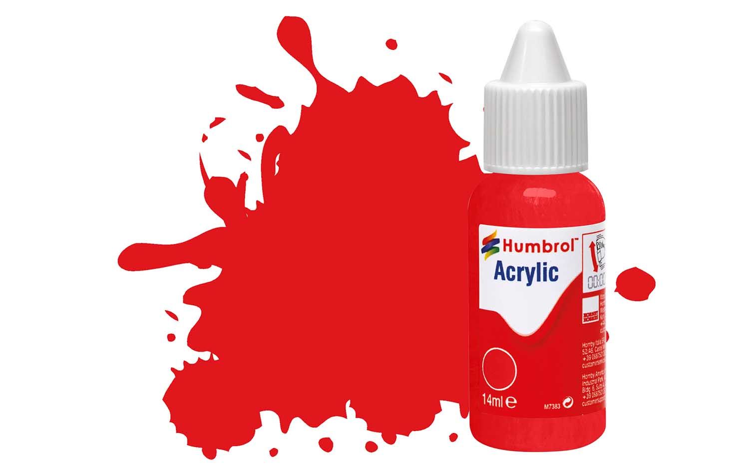 Acrylic Paint: 209 - Fluorescent Fire Orange - Gloss - (14ml)