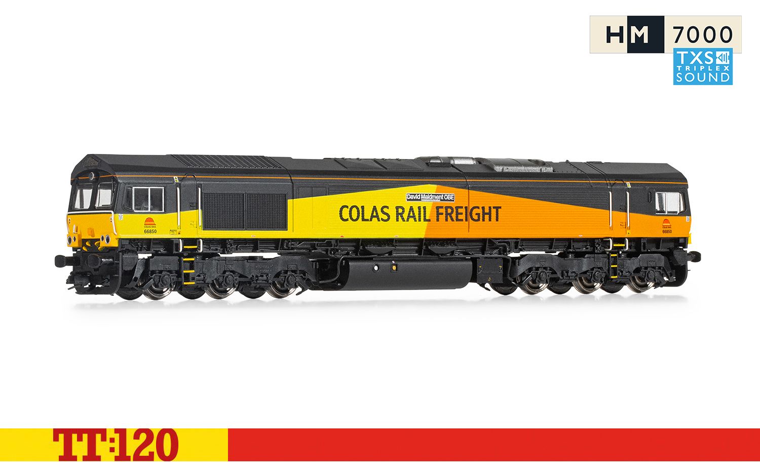 TT3019TXSM Colas Rail, Class 66, Co-Co, 66850, 'David Maidment OBE
