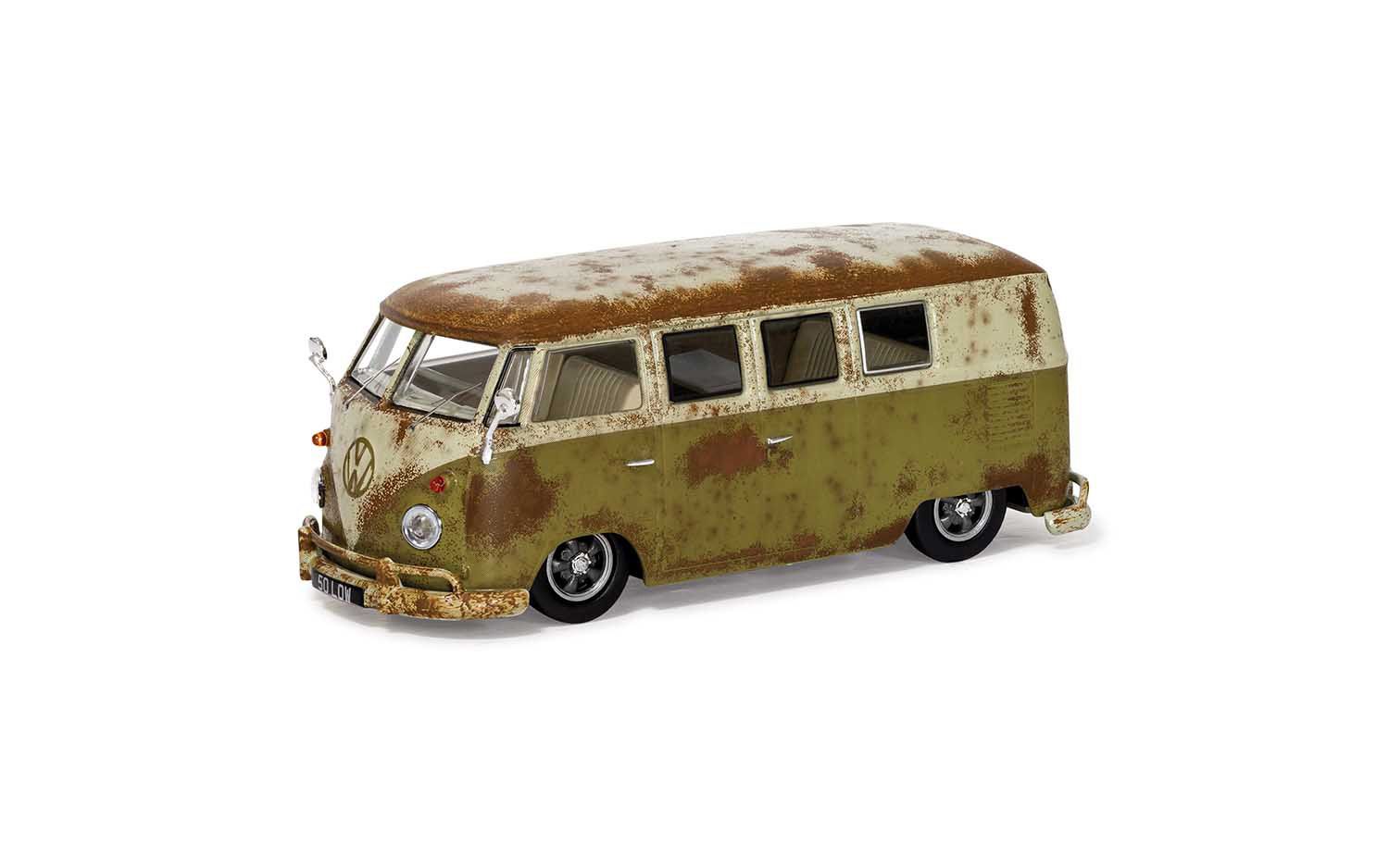 VA14501 VW Type 2 1500 Camper 'Rat-Look', Mango Green & Seagull Grey