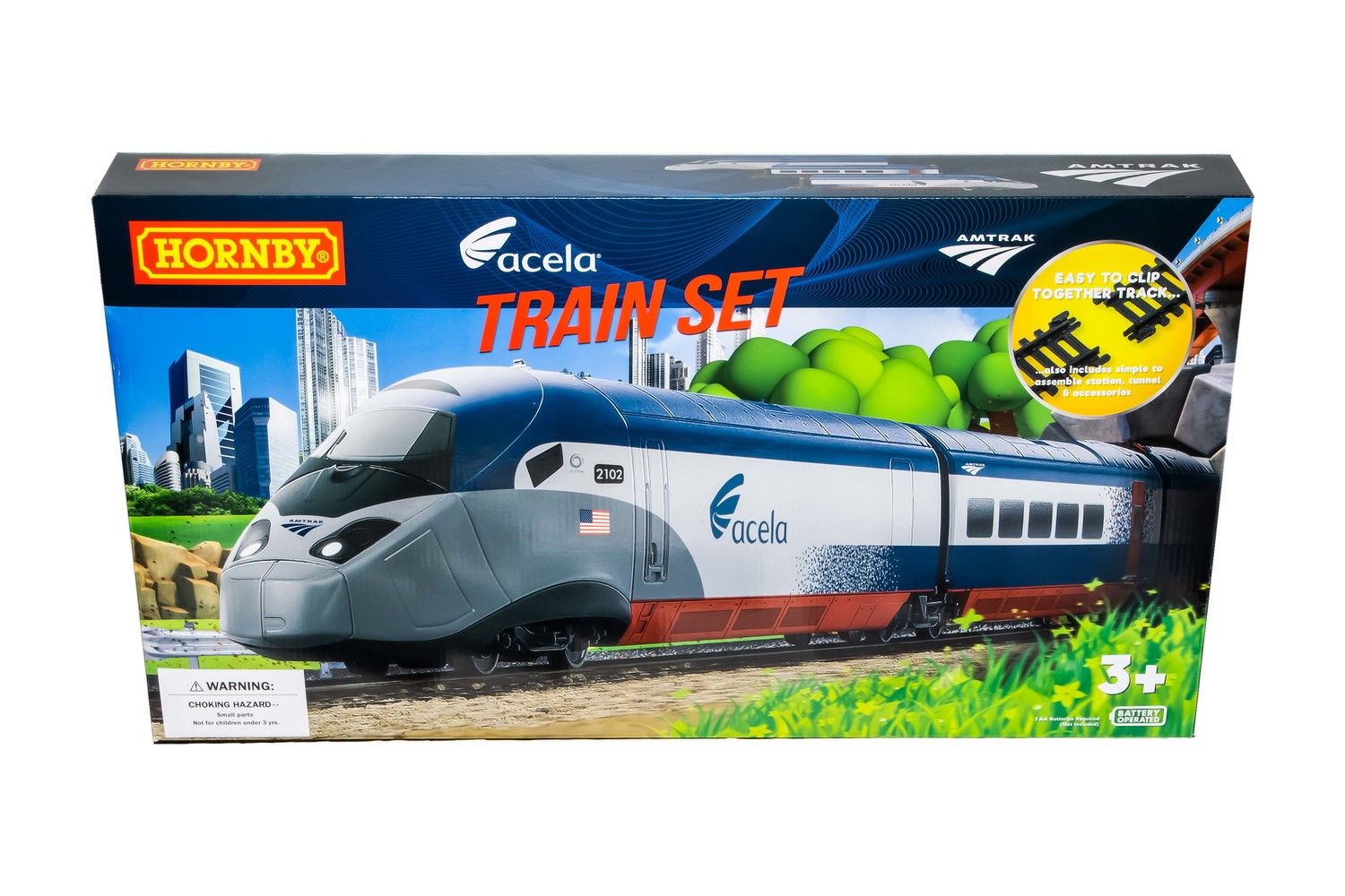 Amtrak toy store train set