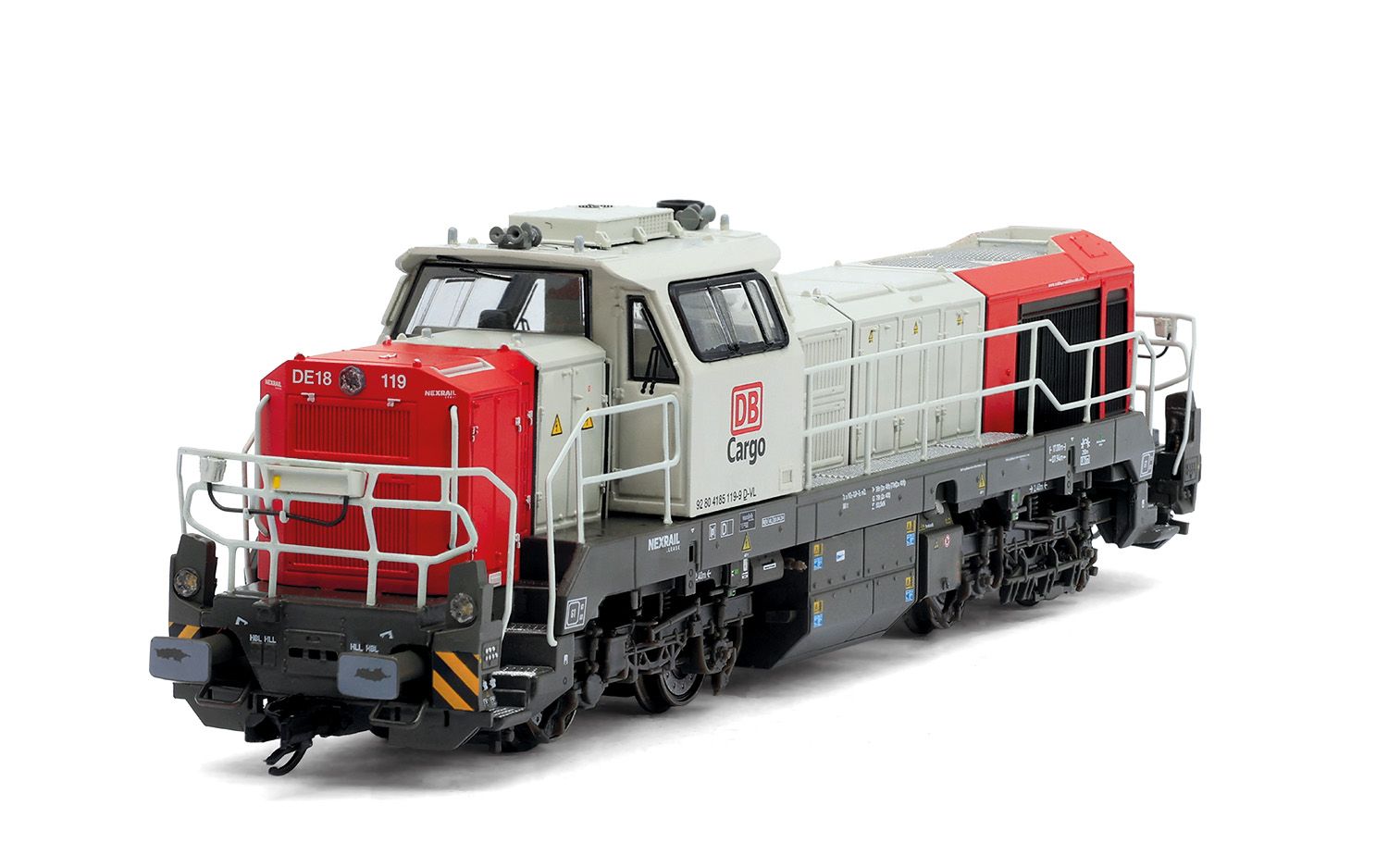 DB Cargo, diesel locomotive Vossloh DE 18, red/grey livery, ep. VI, with sound decoder