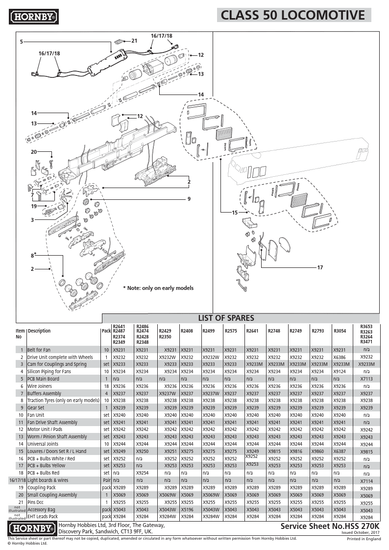 Buffers for Class 50 4 pack