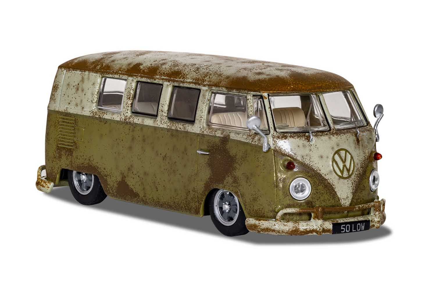 VA14501 VW Type 2 1500 Camper 'Rat-Look', Mango Green & Seagull Grey