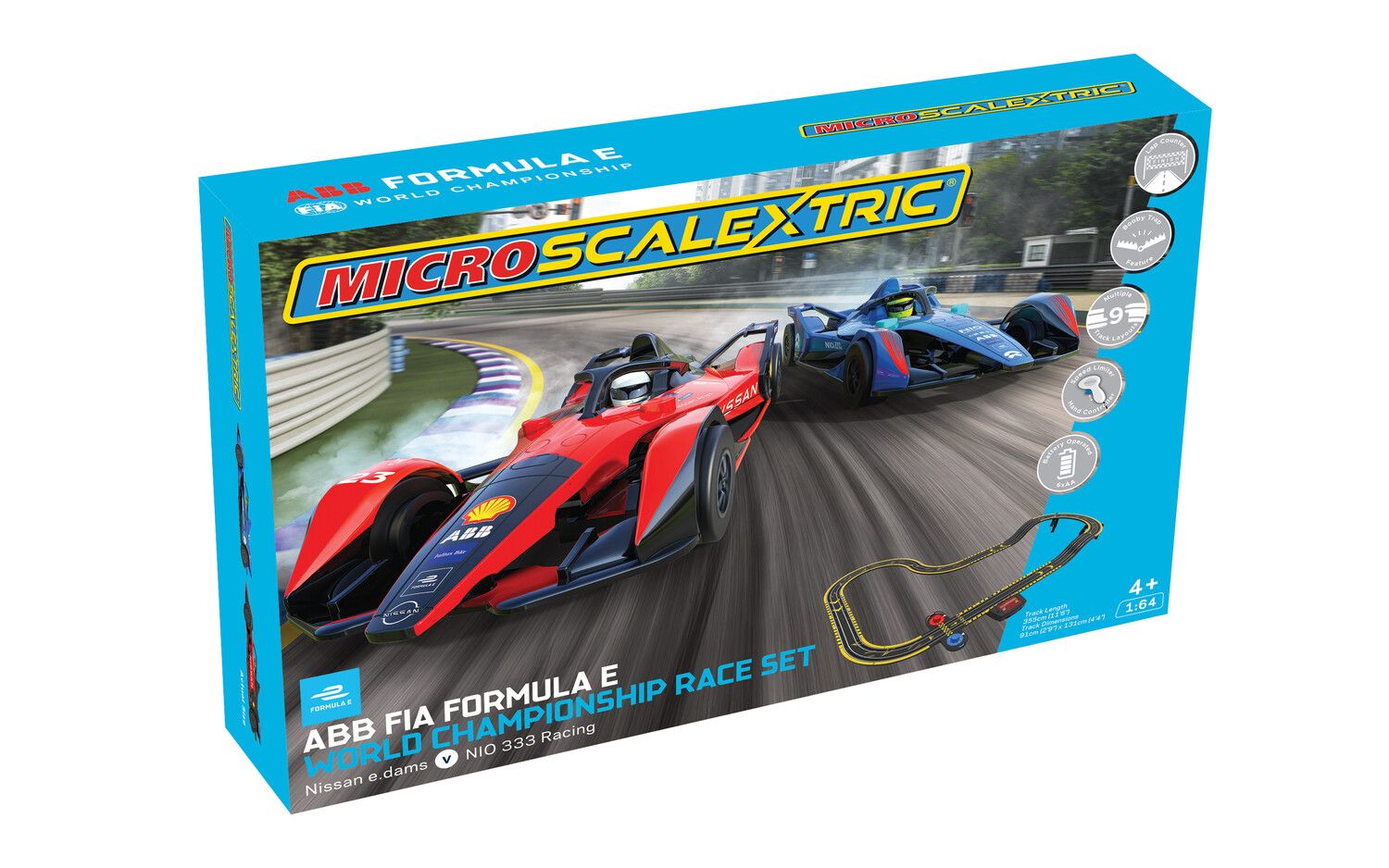  Scalextric Micro Hyper-Cars Race Slot Car Set (1: 64 Scale) :  Toys & Games