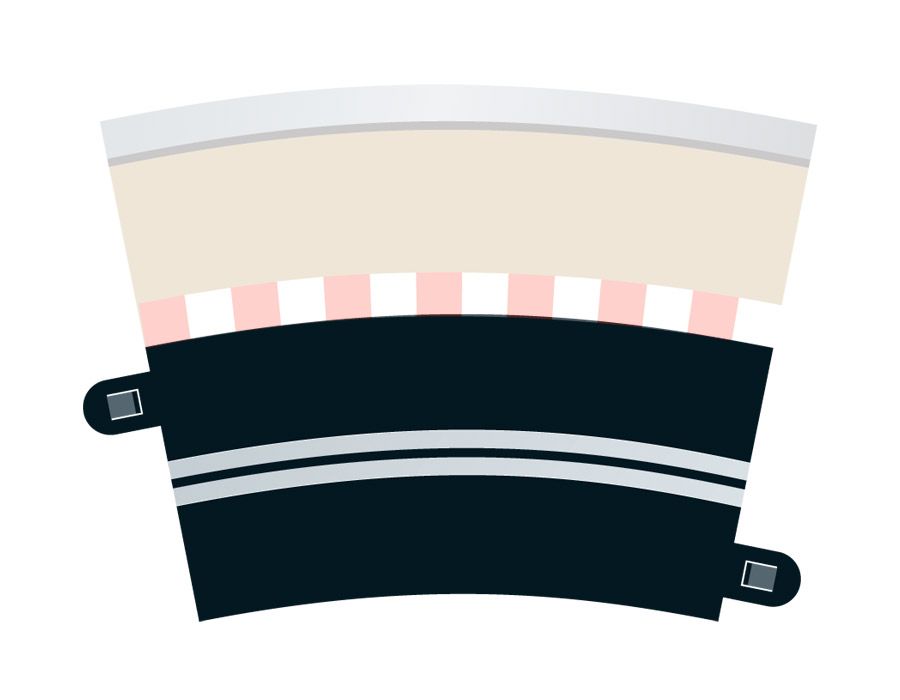 Single Lane Radius 3 Curve 22.5 x 4