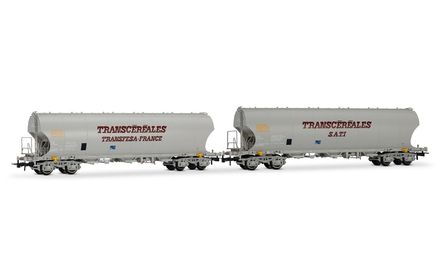 Jouef HJ 6246 lot de 2 wagon trémies céréalier transcerales marron SNCF | eBay
