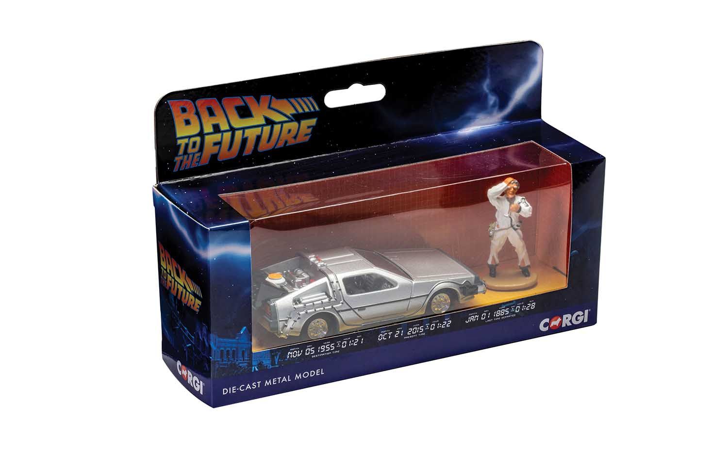 CC05503 Corgi | Back to the Future DeLorean and Doc Brown Figurine -  diecast model kit