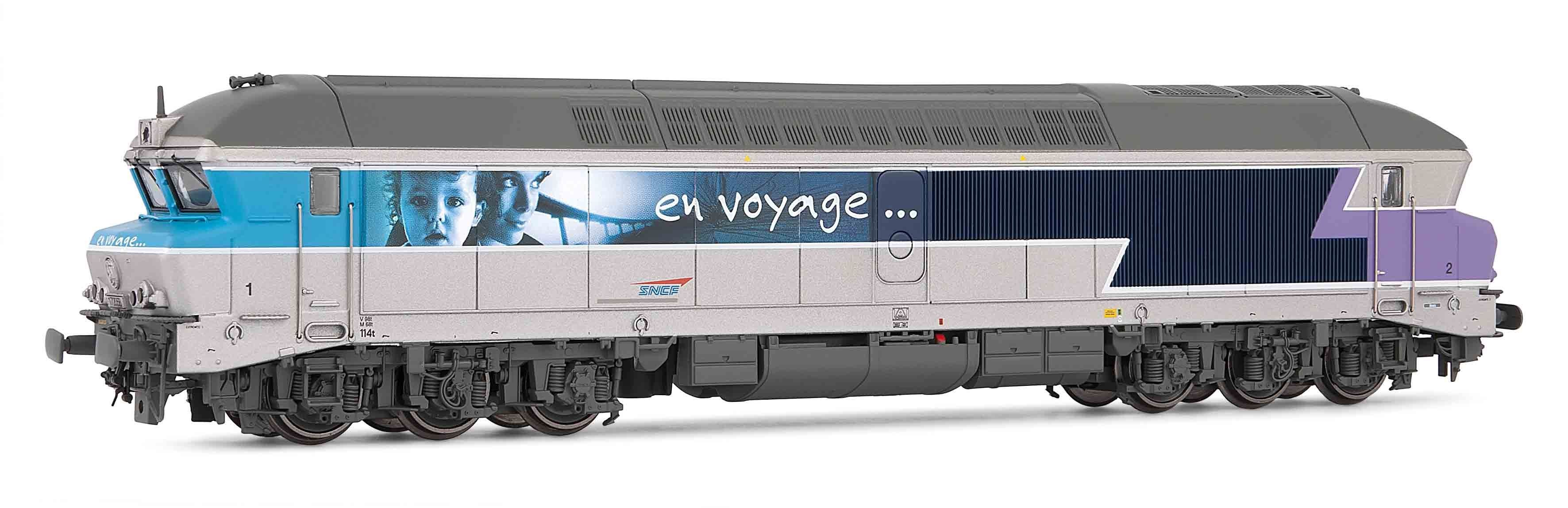 HJ2601 Jouef (H0 1:87) SNCF, diesel locomotive class CC 72000 in 'En  Voyage' livery, ep. V