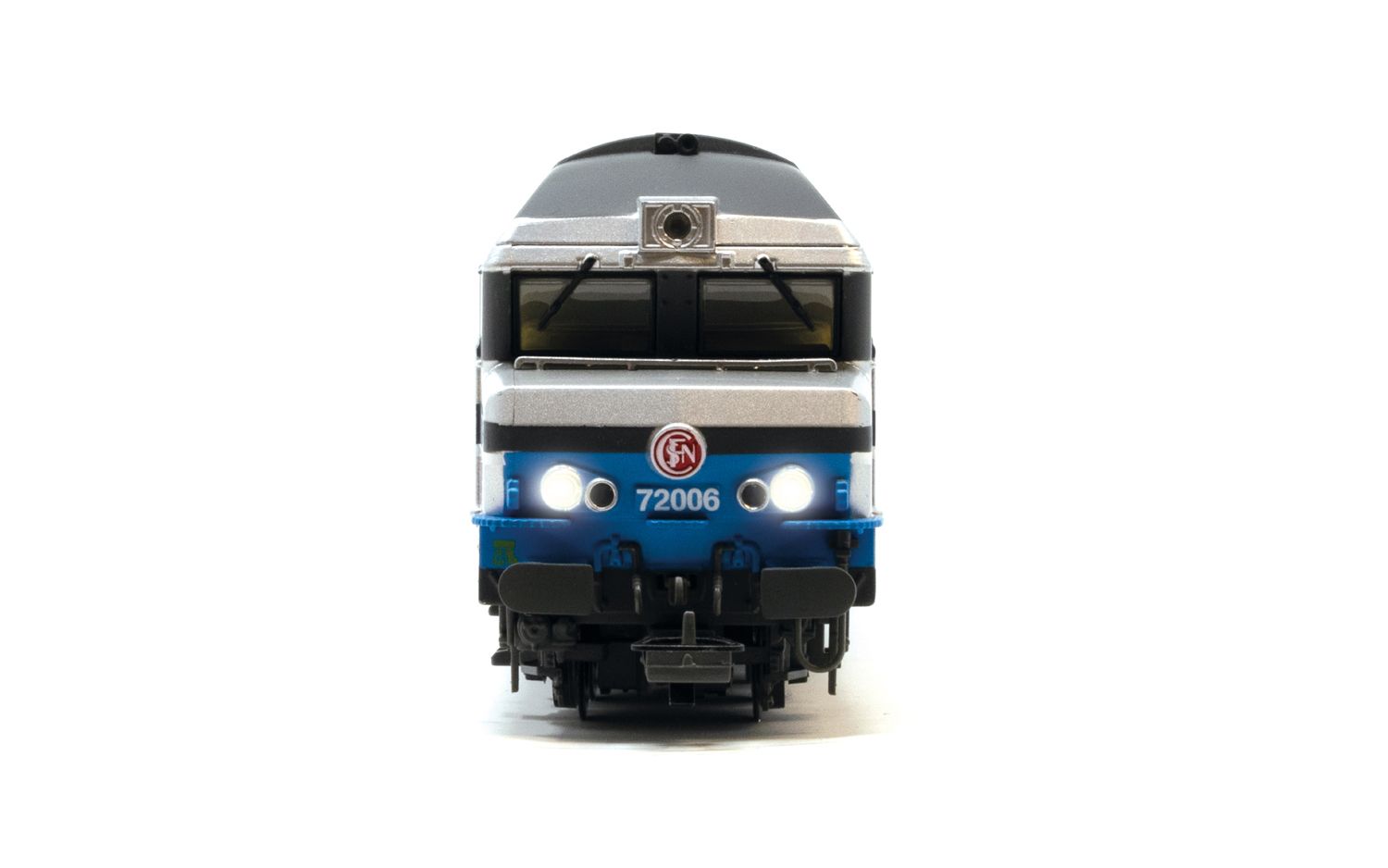 SNCF, 6-axle diesel-electric locomotive CC 72006 "Isabelle", blue/silver/gray livery, ep. V