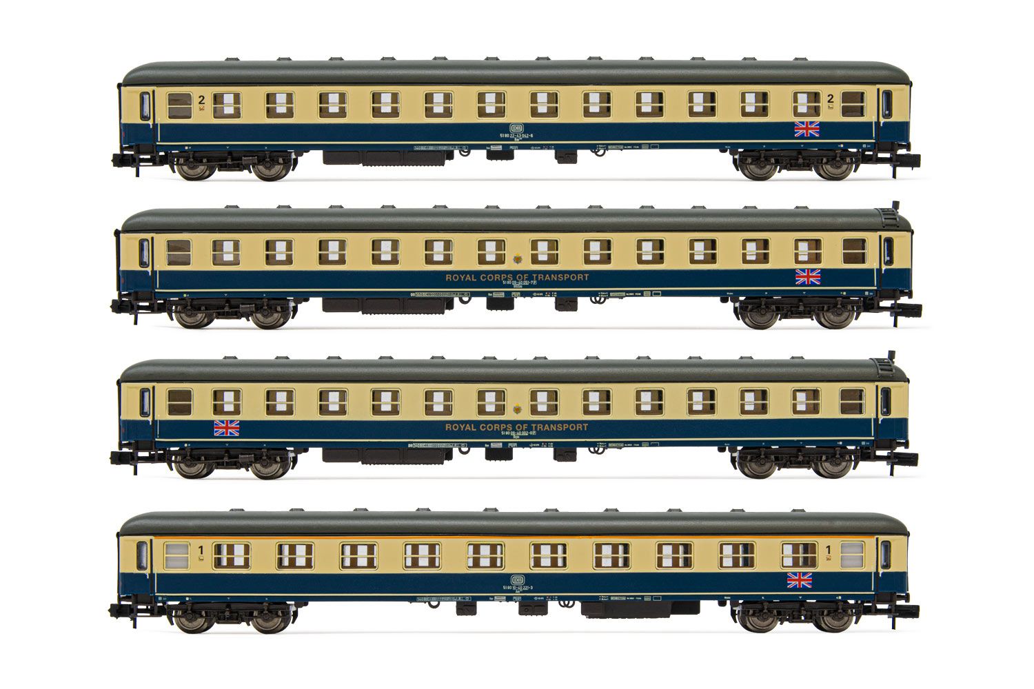 HN4297 Arnold (N 1:160), RCT, 4-unit pack coaches, â€œThe Berlinerâ€ ,  blue/beige livery, period IV