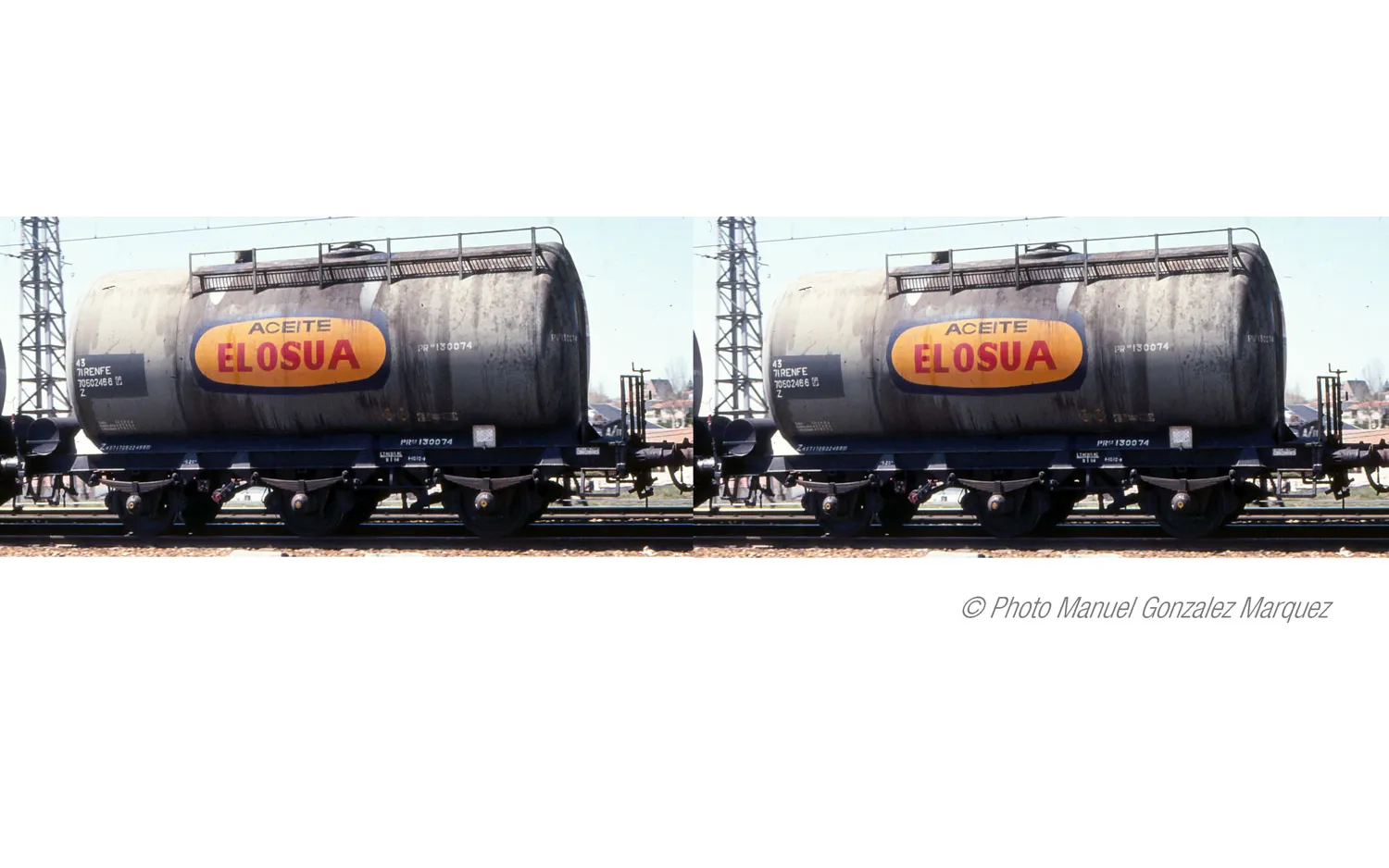 RENFE, 2-unit pack of 3-axle tank wagons, Elosua livery, ep. IV