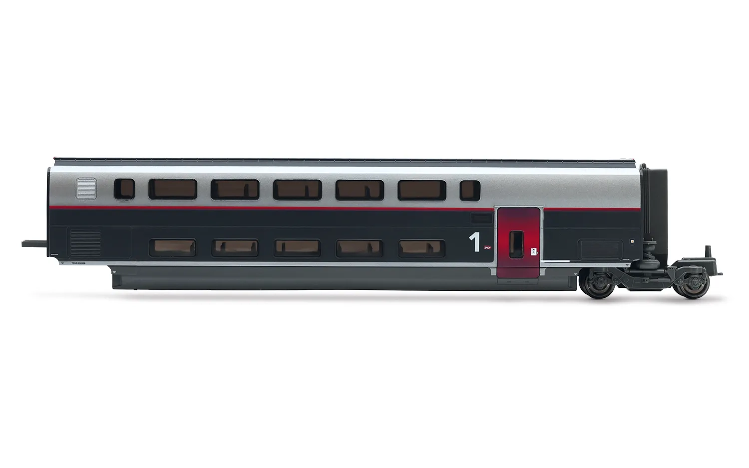 SNCF, coffret supplémentaire de 3 voitures, TGV Duplex Carmillon, composé de 2 voitures de ex 1ére classe et 1 voiture bar, ép. VI