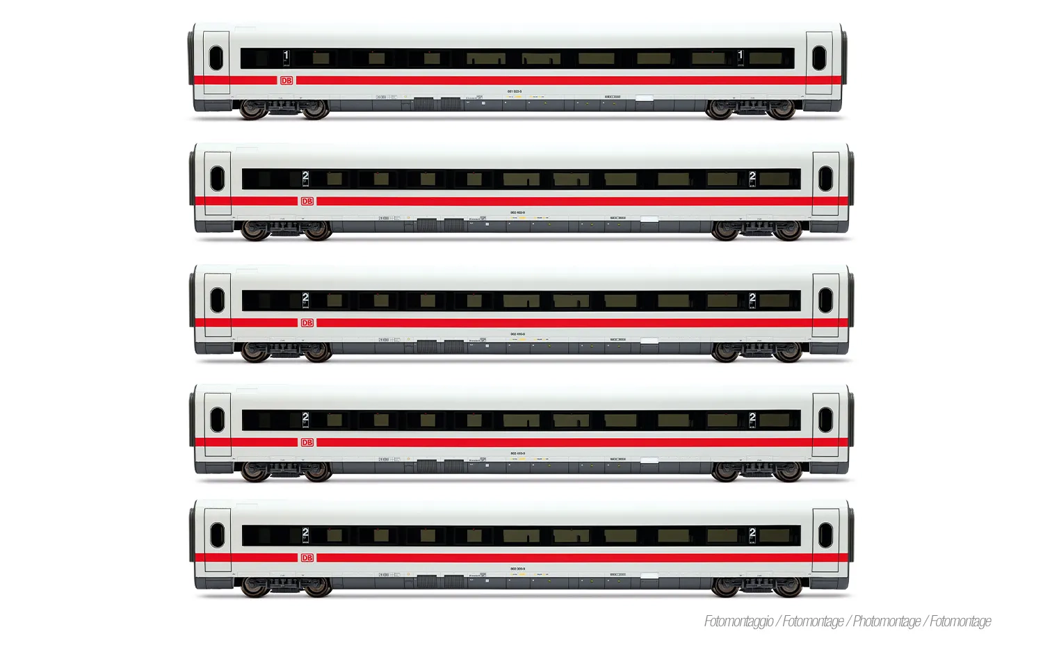 DB AG, set di 5 carrozze aggiuntive per ICE-1 HL1751 (1 x 1ª classe + 4 x 2ª classe), “Landshut”