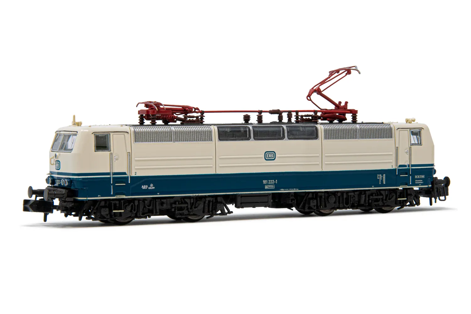 DB, locomotiva elettrica classe 181.2, livrea blu/beige, ep. IV