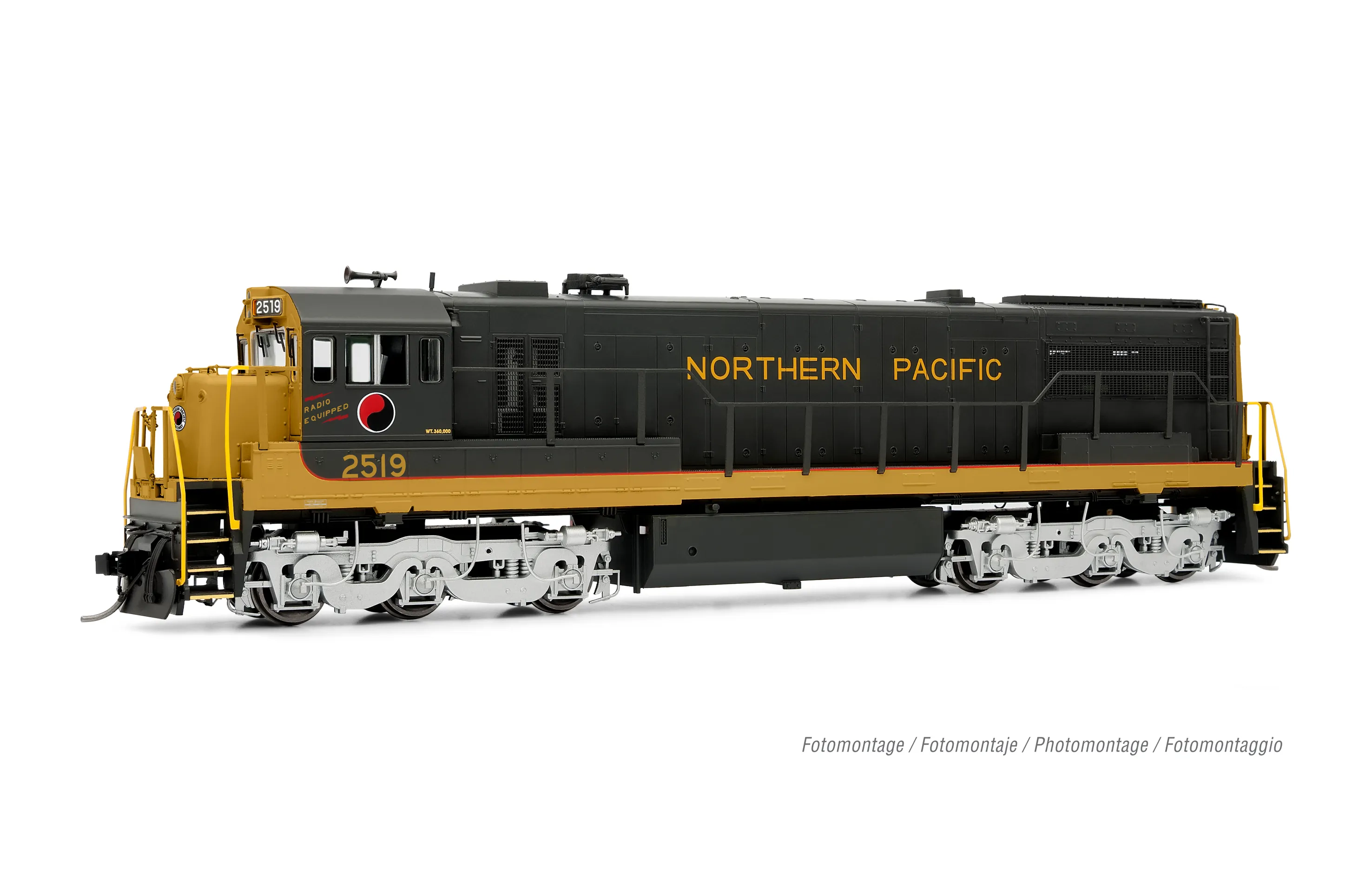 Northern Pacific, U25c Phase IIIb Running number #2519, with DCC sound decoder