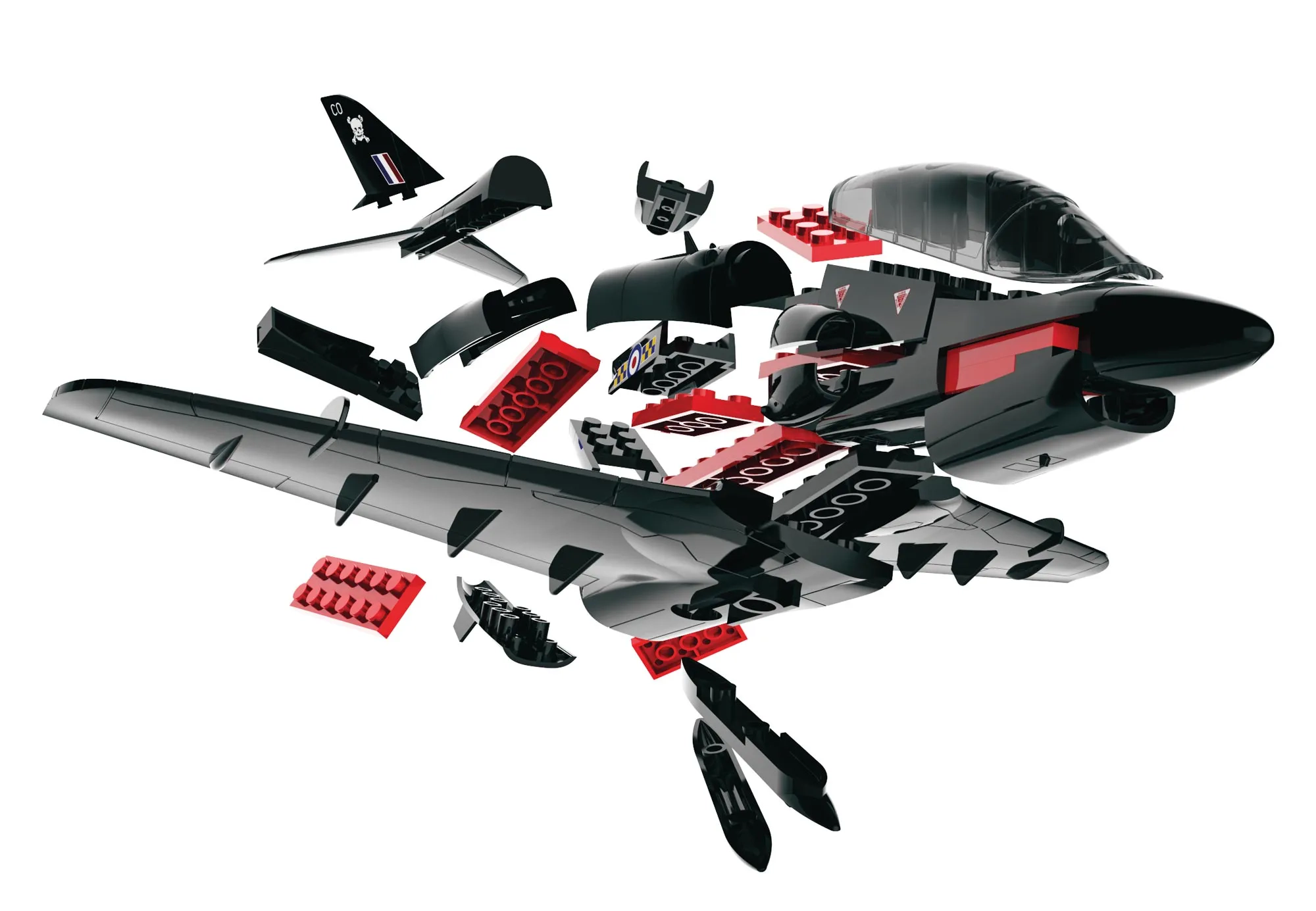 Airfix J6003 Quick Build BAe Hawk Aircraft Model Kit Black 