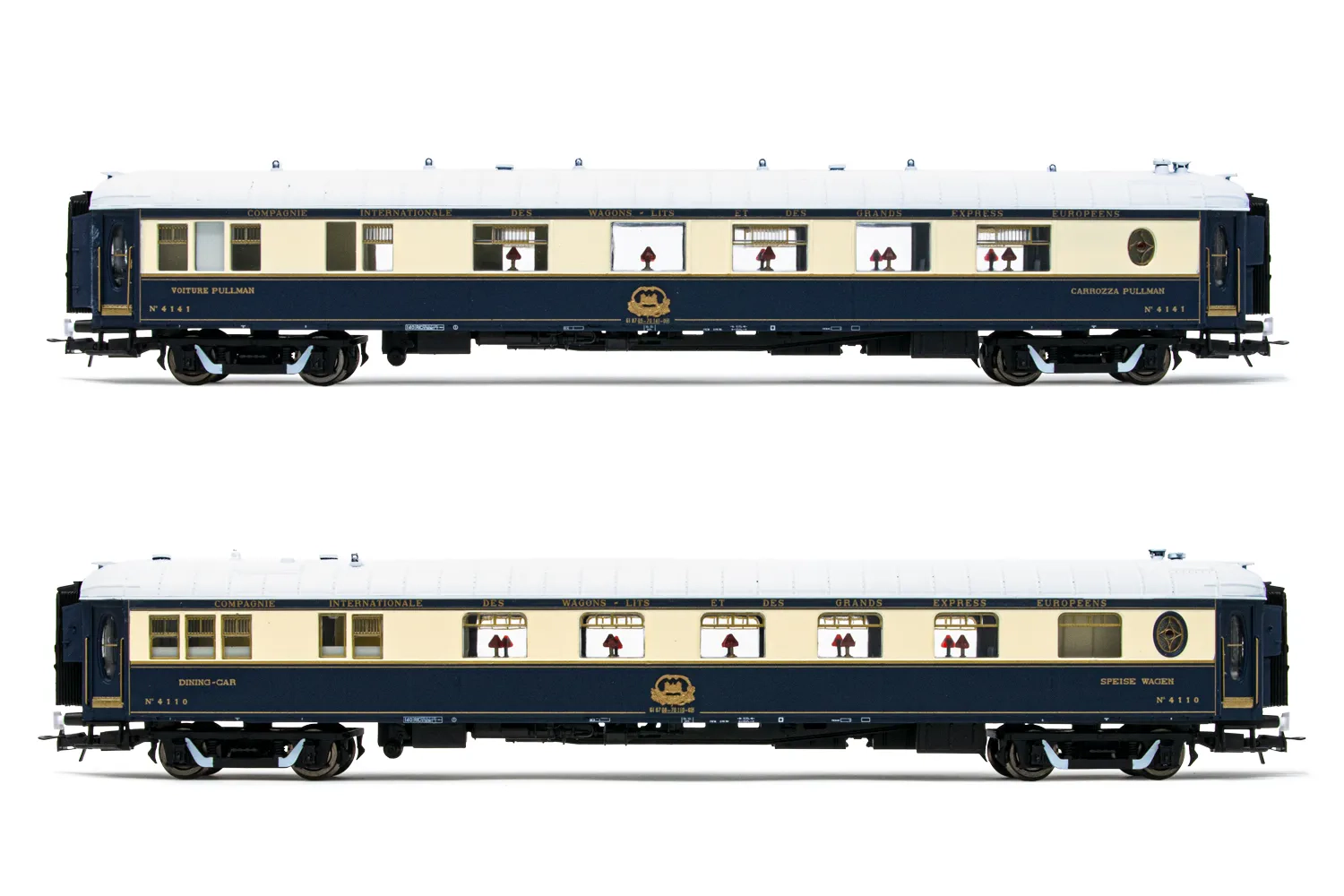 VSOE, 2-unit set of restaurant coaches for "Venice Simplon Orient Express" train, period IV-V