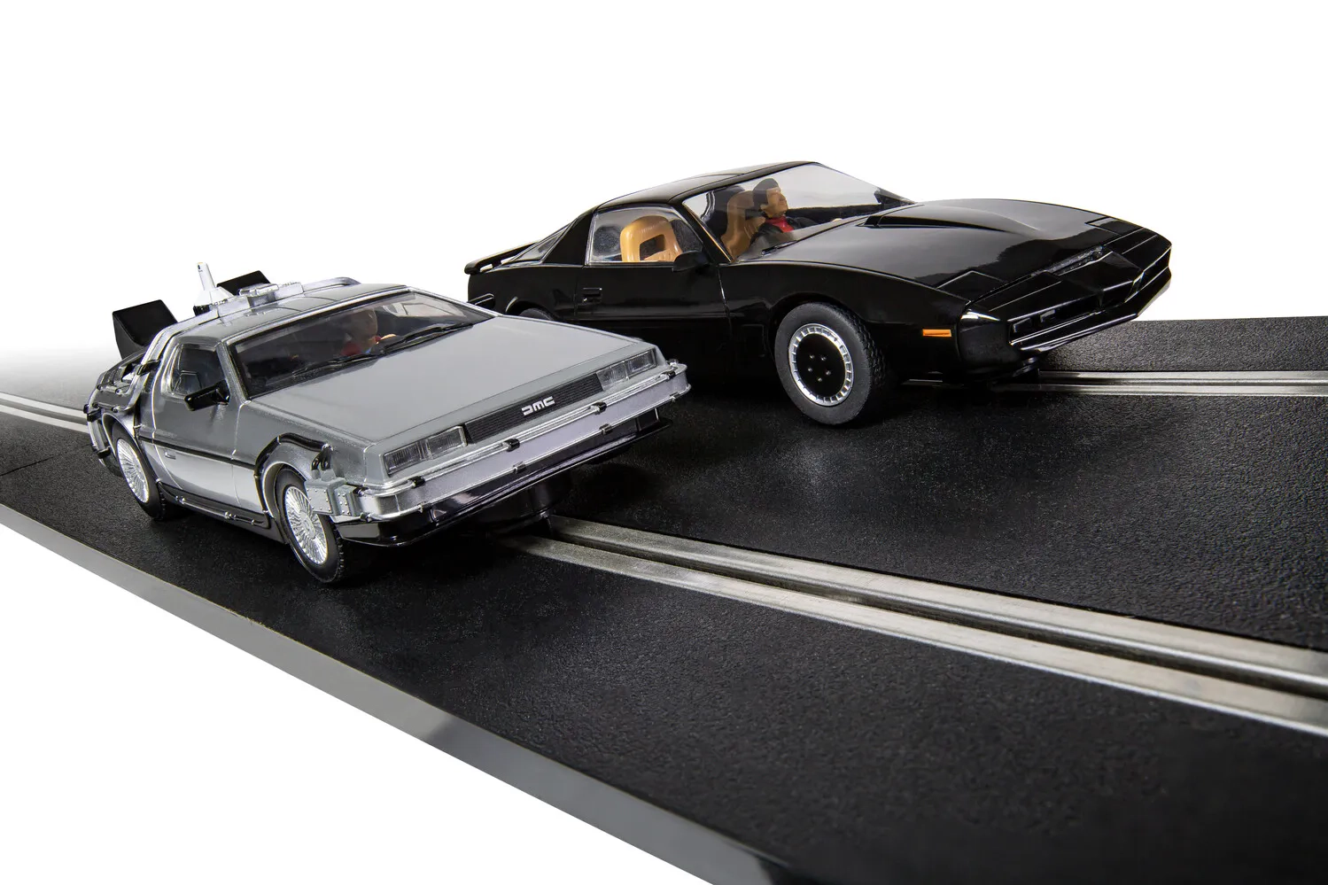 Scalextric 1980s TV - Back to the Future vs Knight Rider Race Set