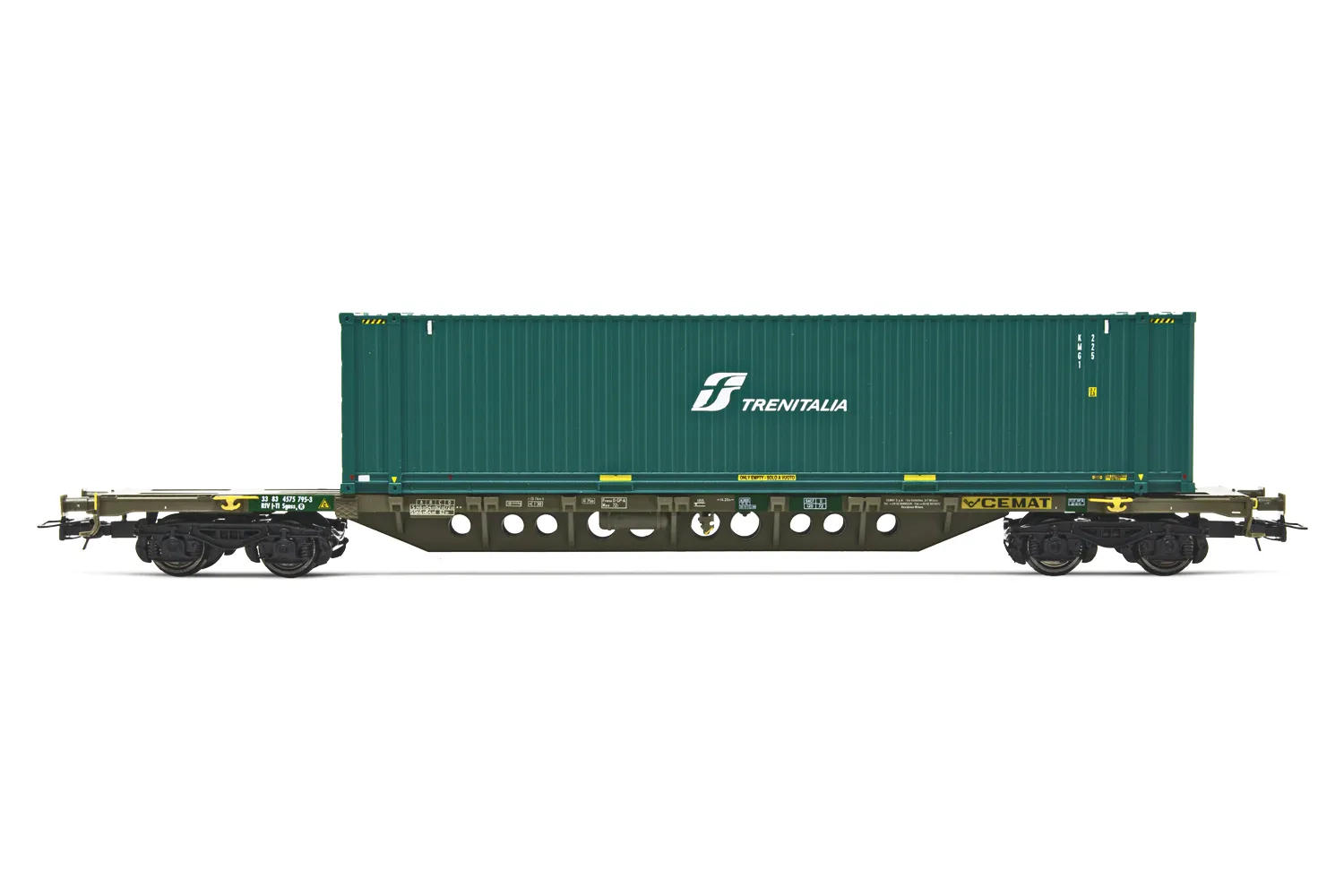 FS CEMAT, 4-axle container wagon Sgnss with 45' container TRENITALIA