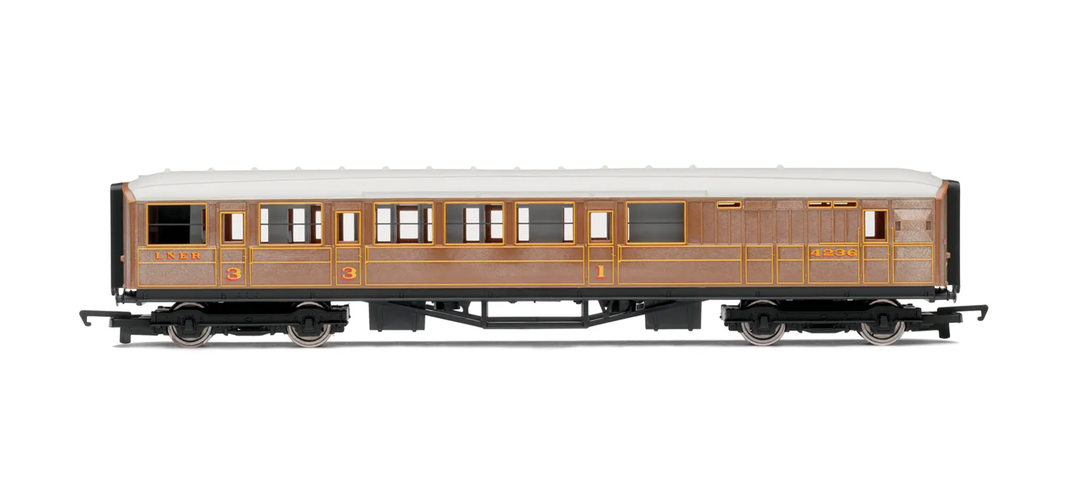 RailRoad LNER, Brake Composite Coach - Era 3