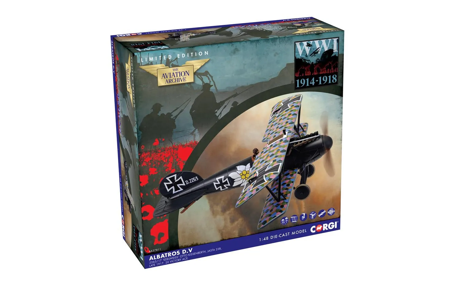 Albatros D.V Biplane -  Jasta 23 - Otto Kissemberth