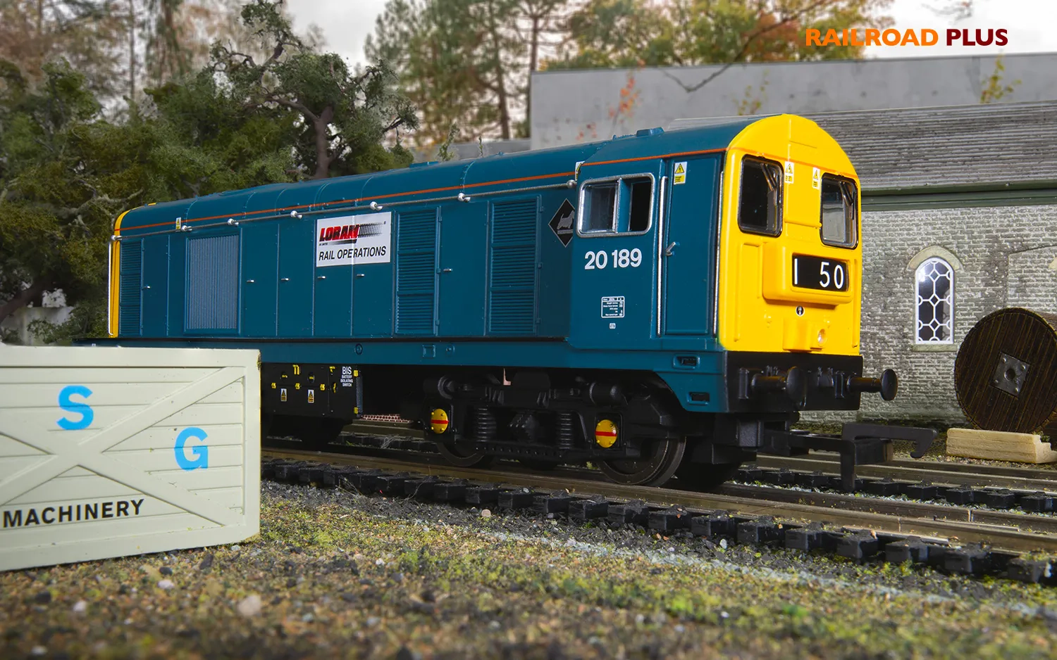 R30318 RailRoad Plus Loram Rail, Class 20, Bo-Bo, 20189 - Era 11