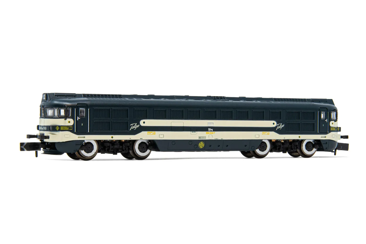 RENFE, Diesellokomotive 3003T, "Virgen del Yugo", blau/beige Lackierung, Ep. IV, mit DCC-Decoder