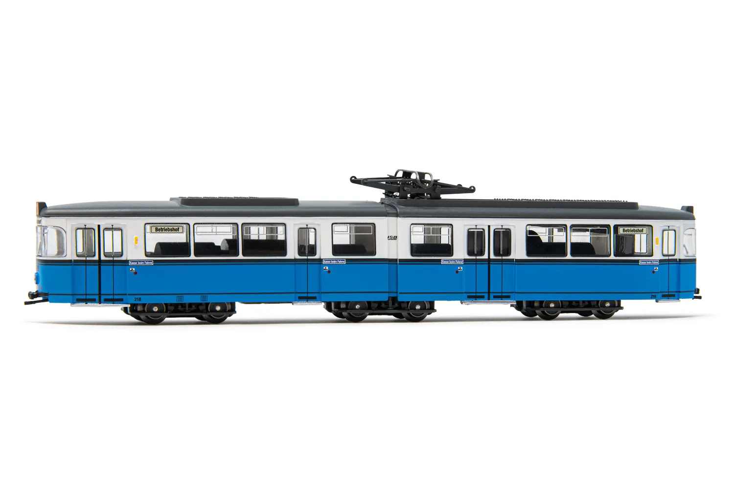 Duewag tram Gt6, Heidelberg version, blue/white livery, period IV, with DCC-Decoder